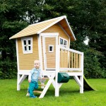 Casuta suspendata din lemn Robin PlayHouse  de Joaca pentru Copii cu tobogan 